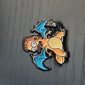 The Simpsons x Pokemon Ned Flanders as Charizard Enamel Pin